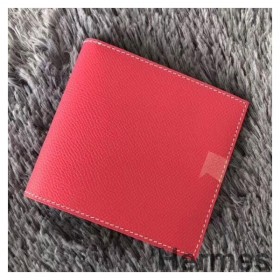 Hermes Rose Red MC² Copernic Compact Wallet
