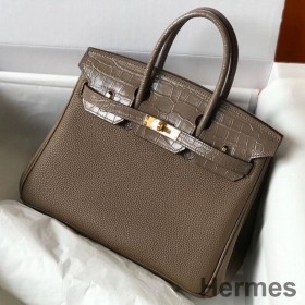 Hermes Touch Birkin 25cm Limited Edition Taupe Bag