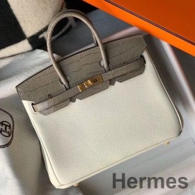 Hermes Touch Birkin 25cm Limited Edition White Bag