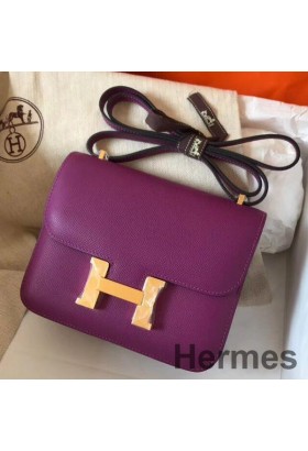 Hermes Constance 18 Handmade Bag In Cyclamen Epsom Leather