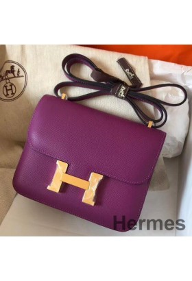 Hermes Constance 18 Handmade Bag In Cyclamen Epsom Leather