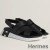 Hemes Women's Electric Sandals in Black Leather