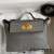 Hermes 24/24 Mini 21 Handmade Bag in Gris Meyer Evercolor Leather