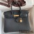 Hermes Birkin 25 Handmade Bag In Black Clemence Leather