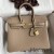 Hermes Birkin 25 Handmade Bag In Grey Clemence Leather