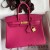 Hermes Birkin 25 Retourne Handmade Bag In Rose Tyrien Clemence Leather