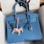 Hermes Birkin 30 Retourne Handmade Bag In Blue Paradise Clemence Leather