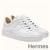 Hermes Boomerang Sneakers In White Epsom Leather
