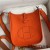 Hermes Evelyne Mini Handmade Bag in Orange Clemence Leather