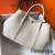 Hermes Garden Party 30 Bag In White Taurillon Leather