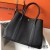 Hermes Garden Party 36 Bag In Black Clemence Leather