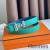 Hermes H Medor Reversible Belt 24MM in Green Epsom Leather