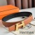 Hermes H Take Off Reversible Belt 32MM in Gold Clemence Leather