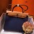 Hermes Herbag Zip 31cm Bag In Brown And Blue