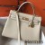 Hermes Kelly 32cm Bag In Beton Clemence Leather GHW