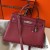 Hermes Kelly 32cm Bag In Bordeaux Clemence Leather PHW