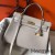 Hermes Kelly 32cm Bag In Pearl Grey Clemence Leather GHW
