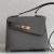 Hermes Kelly En Desordre 20 Handmade Bag In Etain Epsom Calfskin