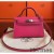 Hermes Kelly Mini II Handmade Bag In Rose Tyrien Epsom Leather