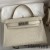 Hermes Kelly Mini II Sellier Handmade Bag In Beton Matte Alligator Leather