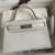 Hermes Kelly Mini II Sellier Handmade Bag In Gris Pale Epsom Calfskin