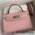 Hermes Kelly Mini II Sellier Handmade Bag In Rose Sakura Epsom Calfskin