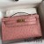 Hermes Kelly Pochette Handmade Bag In Terre Cuite Ostrich Leather