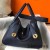 Hermes Lindy 26cm Bag In Navy Blue Clemence Leather GHW