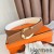 Hermes Luck Reversible Belt 38MM in Gold and White Epsom Calfskin