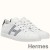 Hermes Men's Avantage Sneakers In White/Blue Calfskin