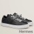 Hermes Men's Day Sneakers in Black Leather