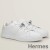 Hermes Men's Day Sneakers in White Leather