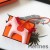 Hermes Rodeo Horse Bag Charm In Light Pink/Orange/Red Leather