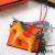 Hermes Rodeo Horse Bag Charm In Yellow/Piment/Green Leather
