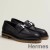 Hermes Women's Faubourg Loafers in Black Leather