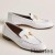 Hermes Women's Paris Loafers in White Goatskin