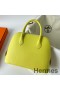 Hermes Bolide 1923 25 Håndlavet Taske I Lime Epsom Kalveskind