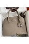 Hermes Bolide 1923 31 Håndlavet Taske I Gris Asfalt Clemence Læder
