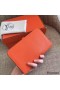 Hermes Dogon-Duo Wallet, Orange, Clemence Læder