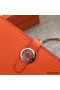 Hermes Dogon-Duo Wallet, Orange, Clemence Læder