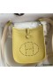 Hermes Evelyne Mini Håndlavet Taske i Jaune Poussin Clemence Læder