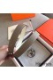 Hermes Mini Constance 24mm Reversibel Bælte, Brun/Hvid