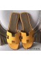 Hermes Oran Sandaler I Jaune Epsom Læder
