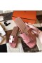 Hermes Oran Sandaler I Pink Shiny Niloticus Krokodille