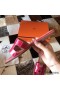 Hermes Oran Sandaler I Rose Scheherazade Skinnende Niloticus Krokodille
