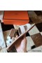 Hermes Oran Sandaler I Skinnende Hvid Niloticus Krokodille