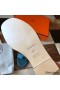 Hermes Oran Slide Sandaler I Blue Jean Clemence Læder