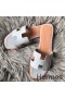 Hermes Oran Slide Sandaler I Blå Lin Clemence Læder