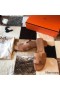 Hermes Oran Slide Sandaler I Guld Epsom Perforeret Kalveskind