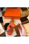 Hermes Oran Slide Sandaler I Orange Clemence Læder
